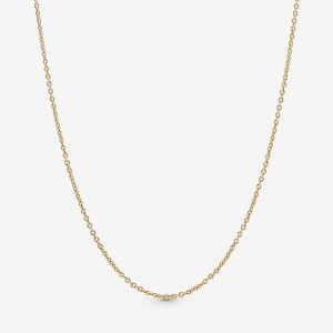 Gold Pandora Classic Anchor Chain Necklaces | 572-XHUTBO