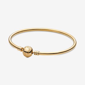 Gold Pandora Moments Bangle Charm Holders | 082-MGSUVY