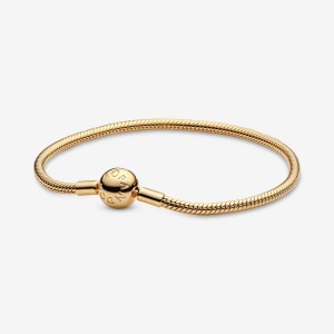 Gold Plated Pandora Moments Snake Charm Holders | 068-EUJQCV