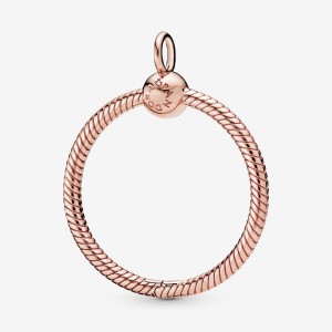 Rose Gold Plated Pandora Moments Medium O Charm Holders | 984-WLIDON