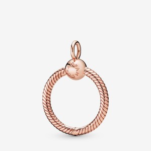 Rose Gold Plated Pandora Moments Small O Charm Pendants | 734-FWLMXE