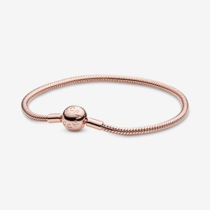 Rose Gold Plated Pandora Moments Snake Charm Holders | 057-INHVAU