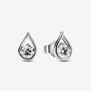 Sterling Silver Pandora Brilliance 0.50 ct tw Diamonds Earrings | 021-CMQKFL