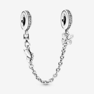 Sterling Silver Pandora Butterfly Safety Safety Chains | 213-ORWAHV