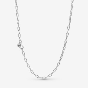 Sterling Silver Pandora Link Chain Necklaces | 972-ZBDQUW