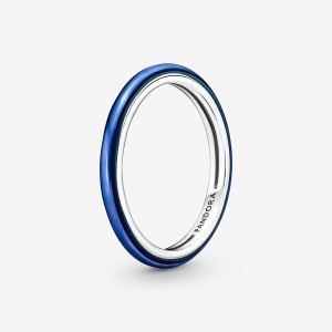 Sterling Silver Pandora ME Electric Blue Stackable Rings | 423-XUHLRE