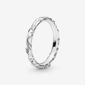 Sterling Silver Pandora Regal Band Rings | 460-PMOJDR