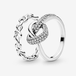 Sterling Silver Pandora Ring Sets | 456-RTXSJM