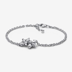 Sterling Silver Pandora Sparkling Herbarium Cluster Non-charm Bracelets | 480-GHWTVP