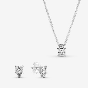 Sterling Silver Pandora Sparkling Snowflake Pendant Necklace Pendant Necklaces | 053-WATVXY