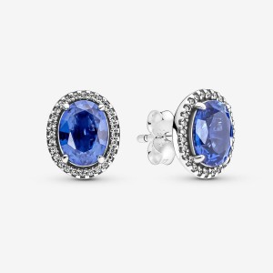 Sterling Silver Pandora Sparkling Statement Halos Stud Earrings | 458-PWUYRQ