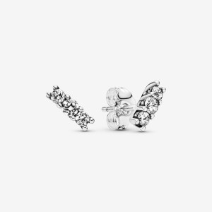 Sterling Silver Pandora Sparklings Stud Earrings | 493-MZYJOU