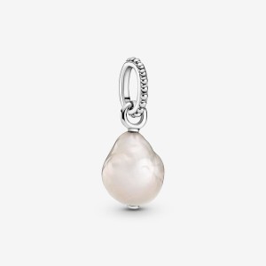 Sterling Silver Pandora Treated Freshwater Cultured Baroque Pearl Pendants | 097-EASPVU