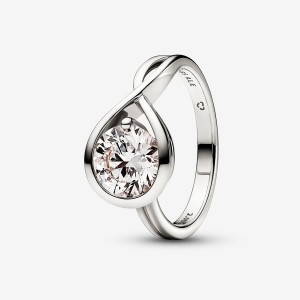 White Gold Pandora Brilliance 2.00 ct tw Lab-Created Diamond Rings | 152-BHAMGV