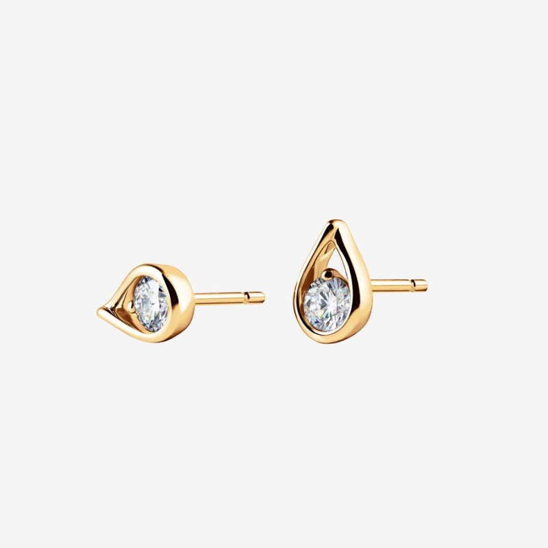 Gold Pandora Brilliance 0.50 ct tw Diamonds Earrings | 742-LITQWV