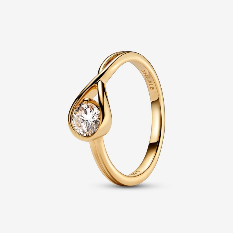 Gold Pandora Brilliance 0.50 ct tw Diamond Rings | 521-LEZJGU