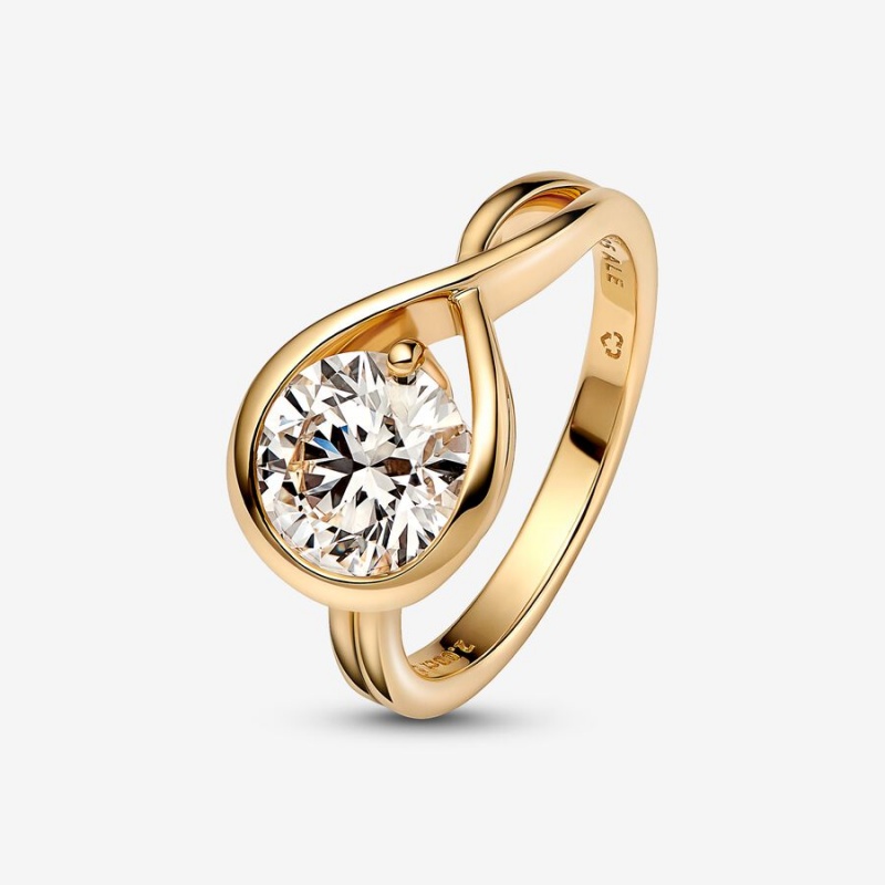 Gold Pandora Brilliance 2.00 ct tw Lab-Created Diamond Rings | 850-TSRVMY