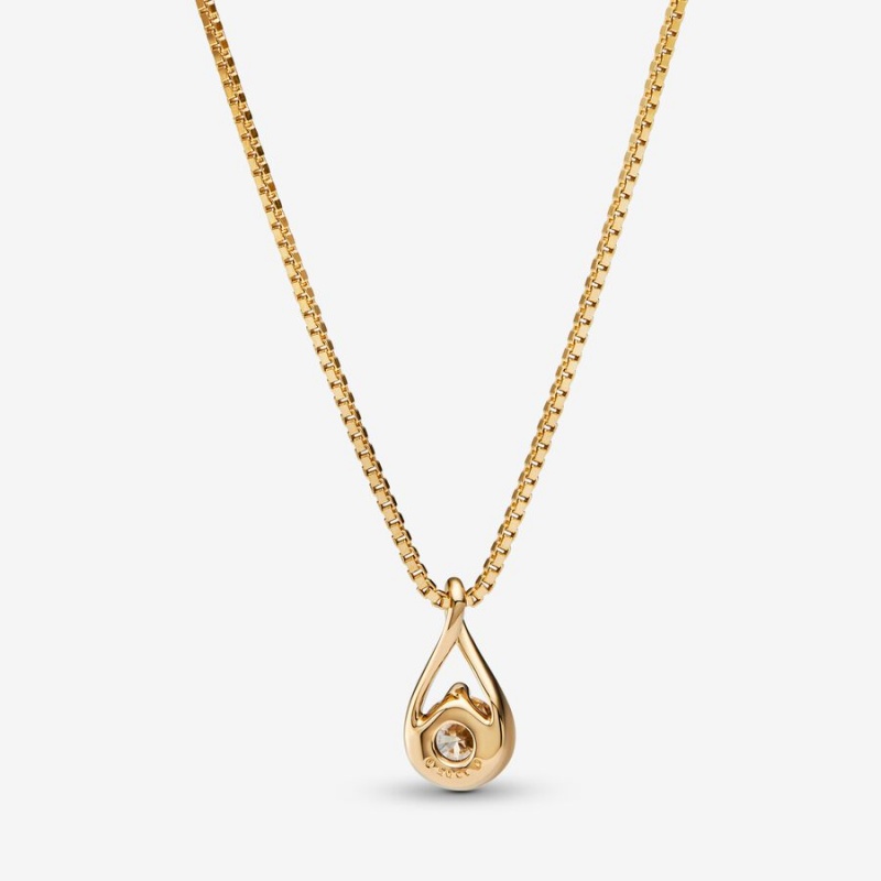 Gold Pandora Brilliance Lab-created 0.50 ct tw Diamond Lab-Created Diamond Necklaces | 830-GOZFJU