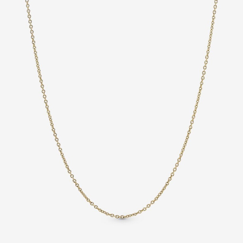 Gold Pandora Classic Anchor Chain Necklaces | 572-XHUTBO