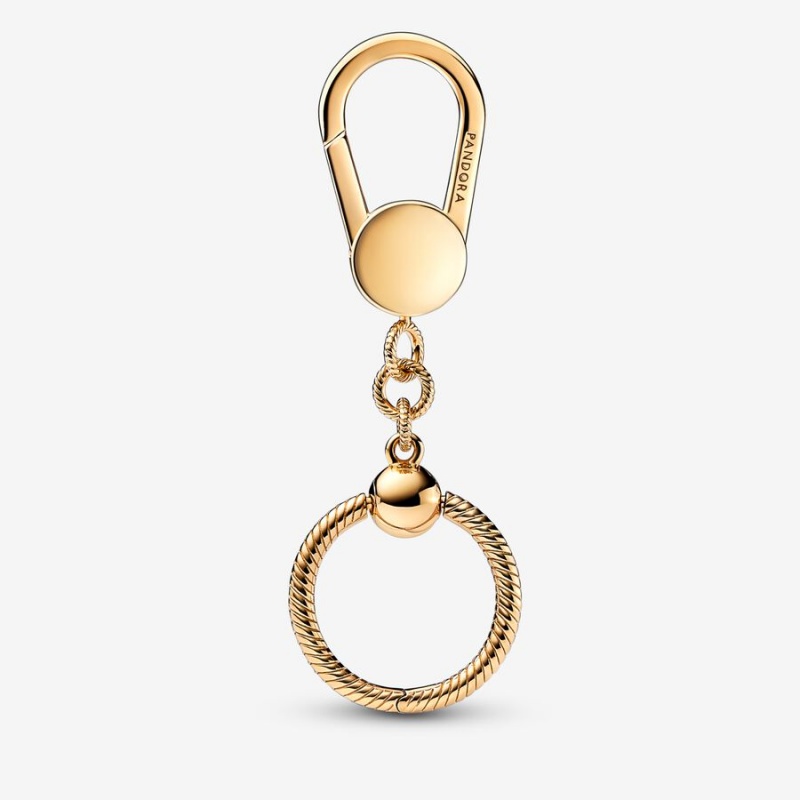 Gold Plated Pandora Moments Small Bag Charm Holders | 096-BEQNVJ