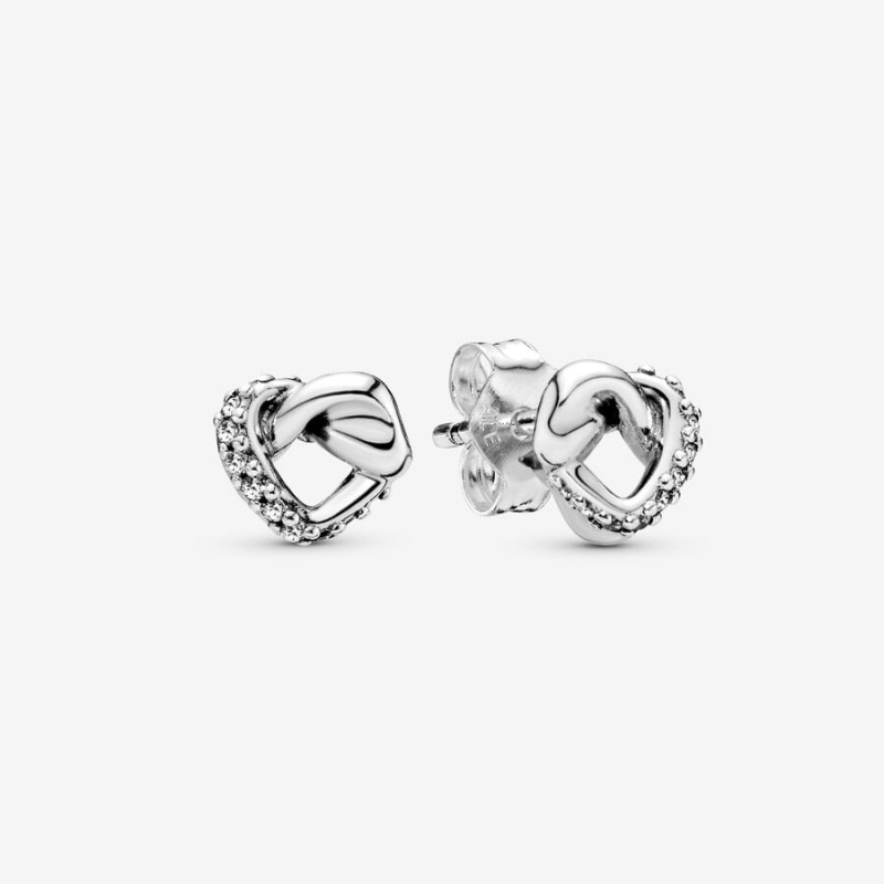 Pandora Us Pandora Knotted Hearts Stud Earrings | 915-XPGEWU