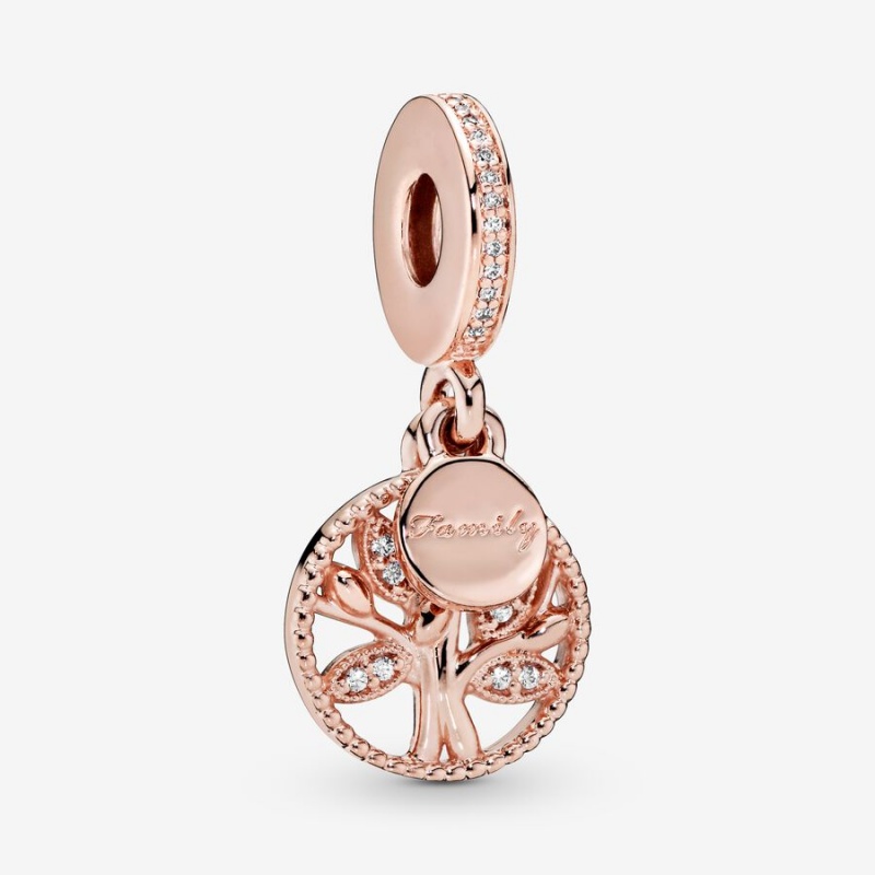 Rose Gold Plated Pandora Charm Holders | 081-UPQOSC