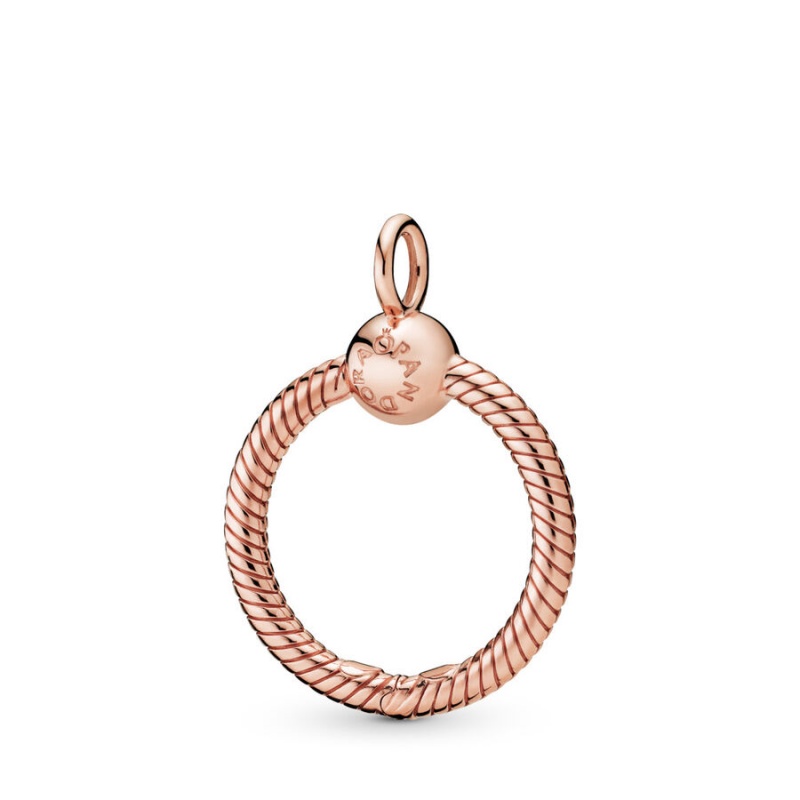 Rose Gold Plated Pandora Charm Holders | 871-UHVXFJ