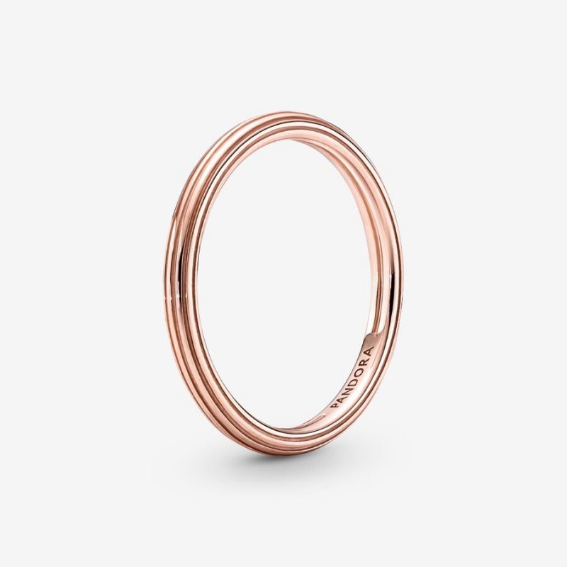 Rose Gold Plated Pandora ME Stackable Rings | 069-KGXWFH