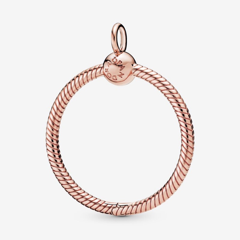 Rose Gold Plated Pandora Moments Medium O Charm Pendants | 615-KIRZXM