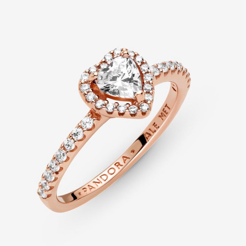 Rose Gold Plated Pandora Pinky Rings | 590-CFOTHV