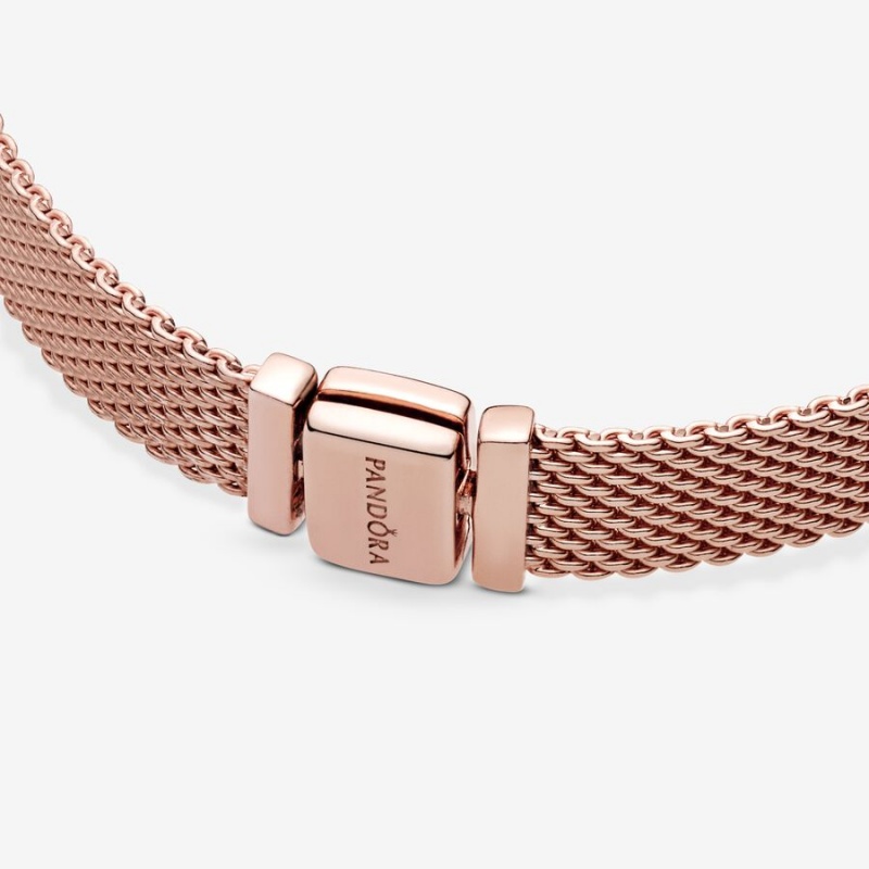 Rose Gold Plated Pandora Reflexions™ Mesh Charm Holders | 840-CLRFAY