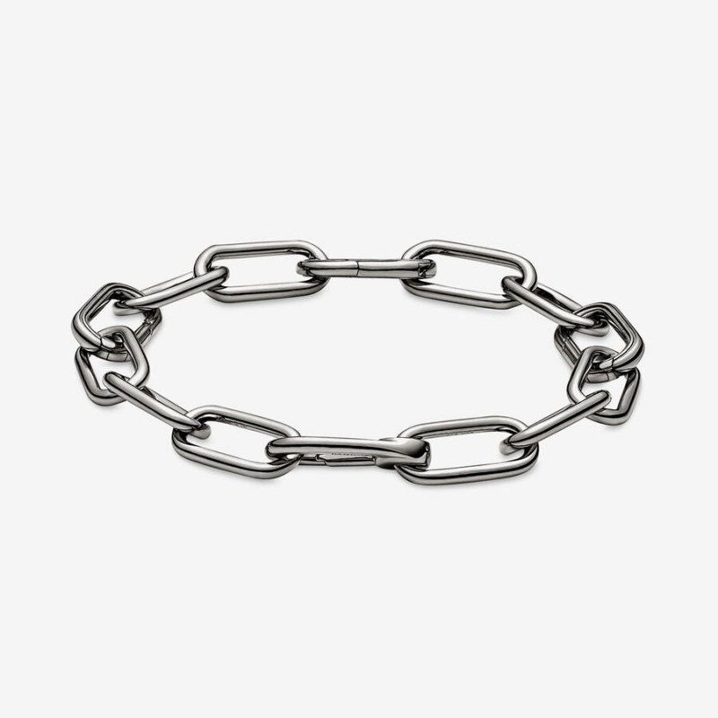 Ruthenium Plated Pandora ME Link Link Bracelets | 879-ICBGVQ