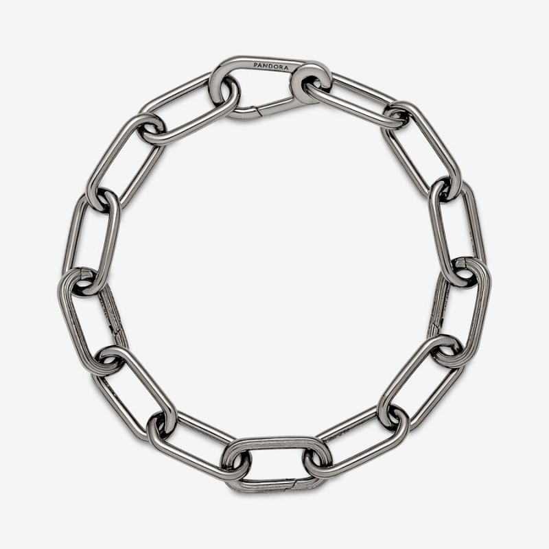 Ruthenium Plated Pandora ME Link Link Bracelets | 879-ICBGVQ