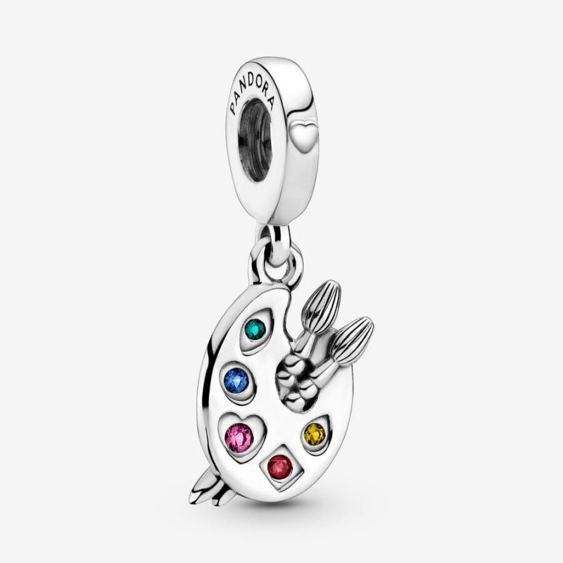 Sterling Silver Pandora Artist\'s Palette Dangle Dangle Charms | 481-BDKAEC