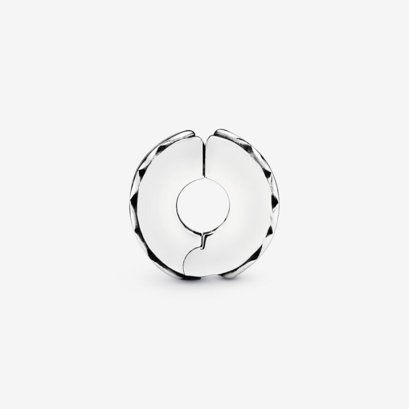 Sterling Silver Pandora Band of Hearts Clip Clips | 507-XDMQST