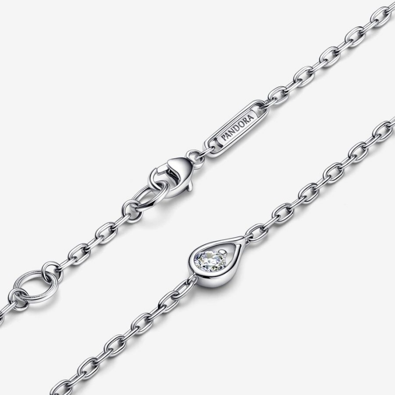 Sterling Silver Pandora Brilliance 0.15 ct tw Lab-Created Diamond Bracelets | 934-UJTKLM