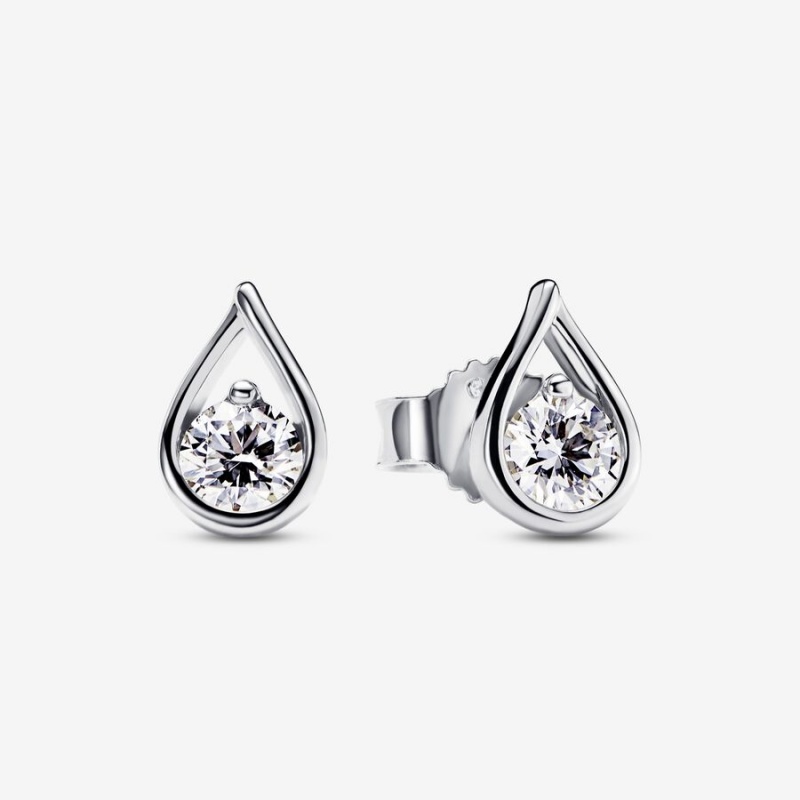 Sterling Silver Pandora Brilliance 0.50 ct tw Stud Lab-Created Diamond Earrings | 503-FUKEXB