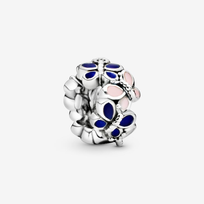 Sterling Silver Pandora Butterflies Spacer Spacer Charms | 589-OGILRZ