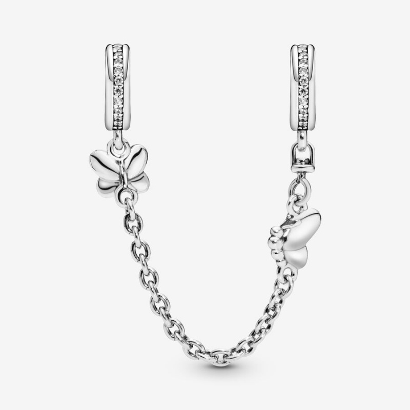 Sterling Silver Pandora Butterfly Safety Safety Chains | 213-ORWAHV