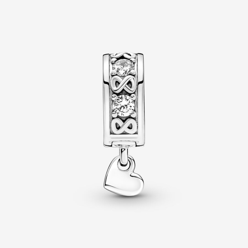 Sterling Silver Pandora Family Always Pavé Clip Clips | 715-YKFDRA