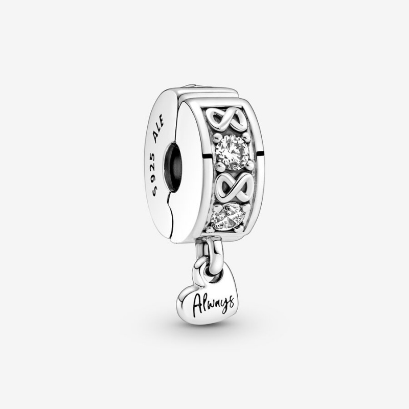 Sterling Silver Pandora Family Always Pavé Clip Clips | 715-YKFDRA