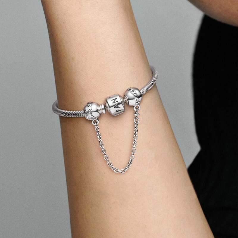 Sterling Silver Pandora Family Forever Safety Safety Chains | 895-WTAFZH