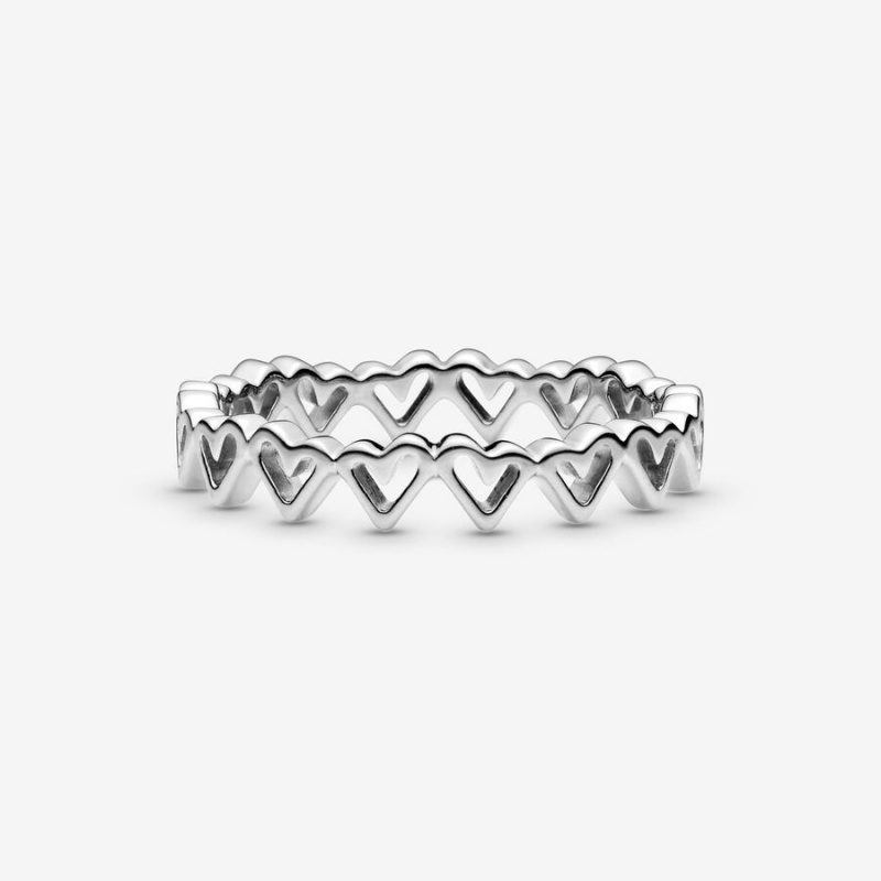 Sterling Silver Pandora Freehands Band Rings | 532-BAUYVW