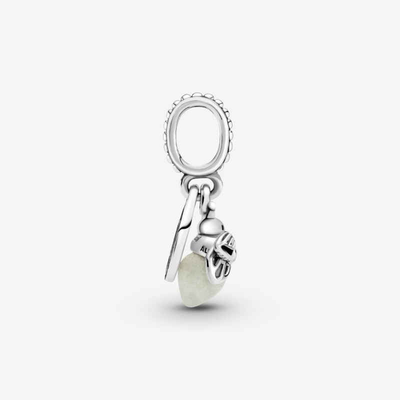 Sterling Silver Pandora Glow-in-the-dark Firefly Dangle Dangle Charms | 194-MDACQS