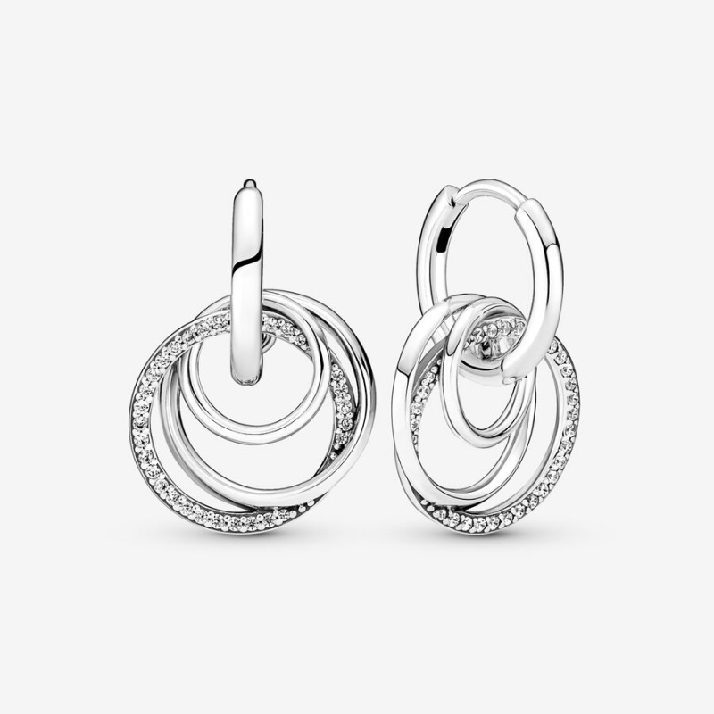 Sterling Silver Pandora Hoop Earrings | 427-HERALF