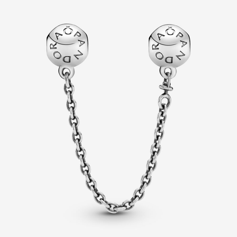 Sterling Silver Pandora Logo Safety Safety Chains | 047-UPQODN