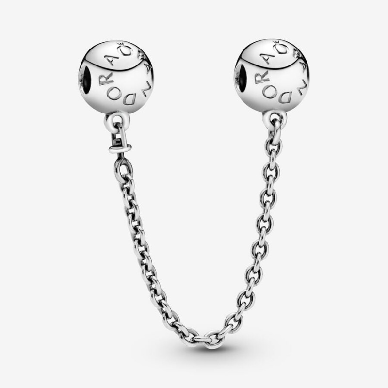 Sterling Silver Pandora Logo Safety Safety Chains | 047-UPQODN