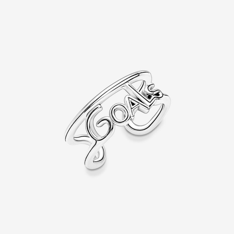 Sterling Silver Pandora ME Goals Open Statement Rings | 743-JRQSBA