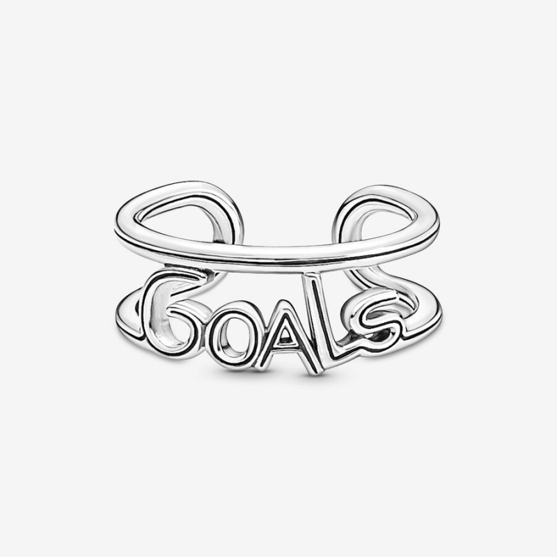 Sterling Silver Pandora ME Goals Open Statement Rings | 743-JRQSBA