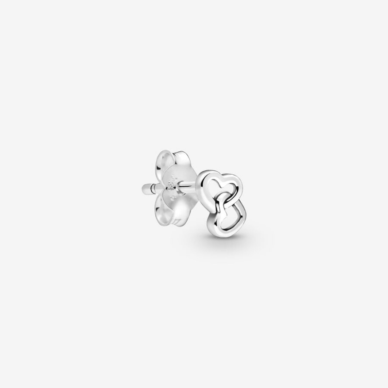 Sterling Silver Pandora MEed Hearts Single Stud Earrings | 817-PEILGY